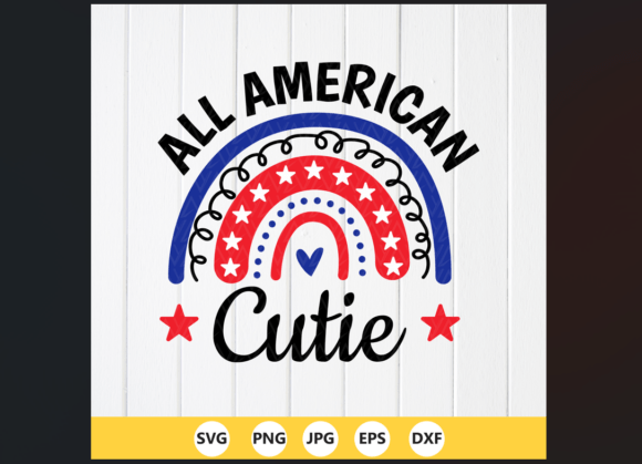 All American Cutie SVG, PNG, 4th of Jul