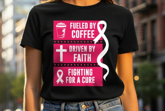 Coffee Faith Cure Breast Cancer T Shirt