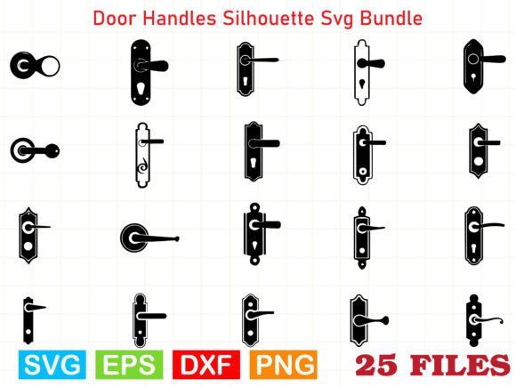Door Handles Silhouette Svg Bundle