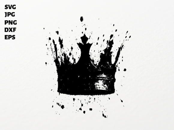 Ink Splatter Crown SVG for Cricut