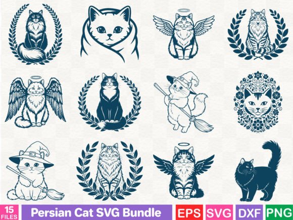 Persian Cat SVG Bundle