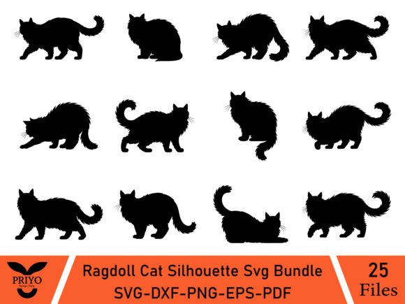 Ragdoll Cat Silhouette Svg Bundle
