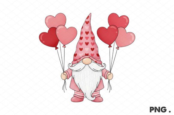 Valentine's Day Gnome PNG