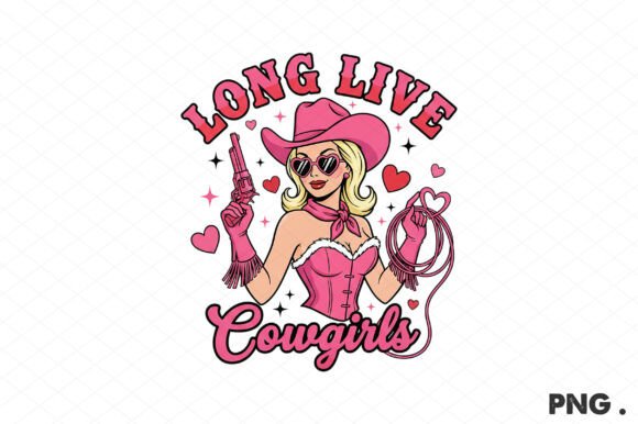 Western Cowgirl Valentines PNG